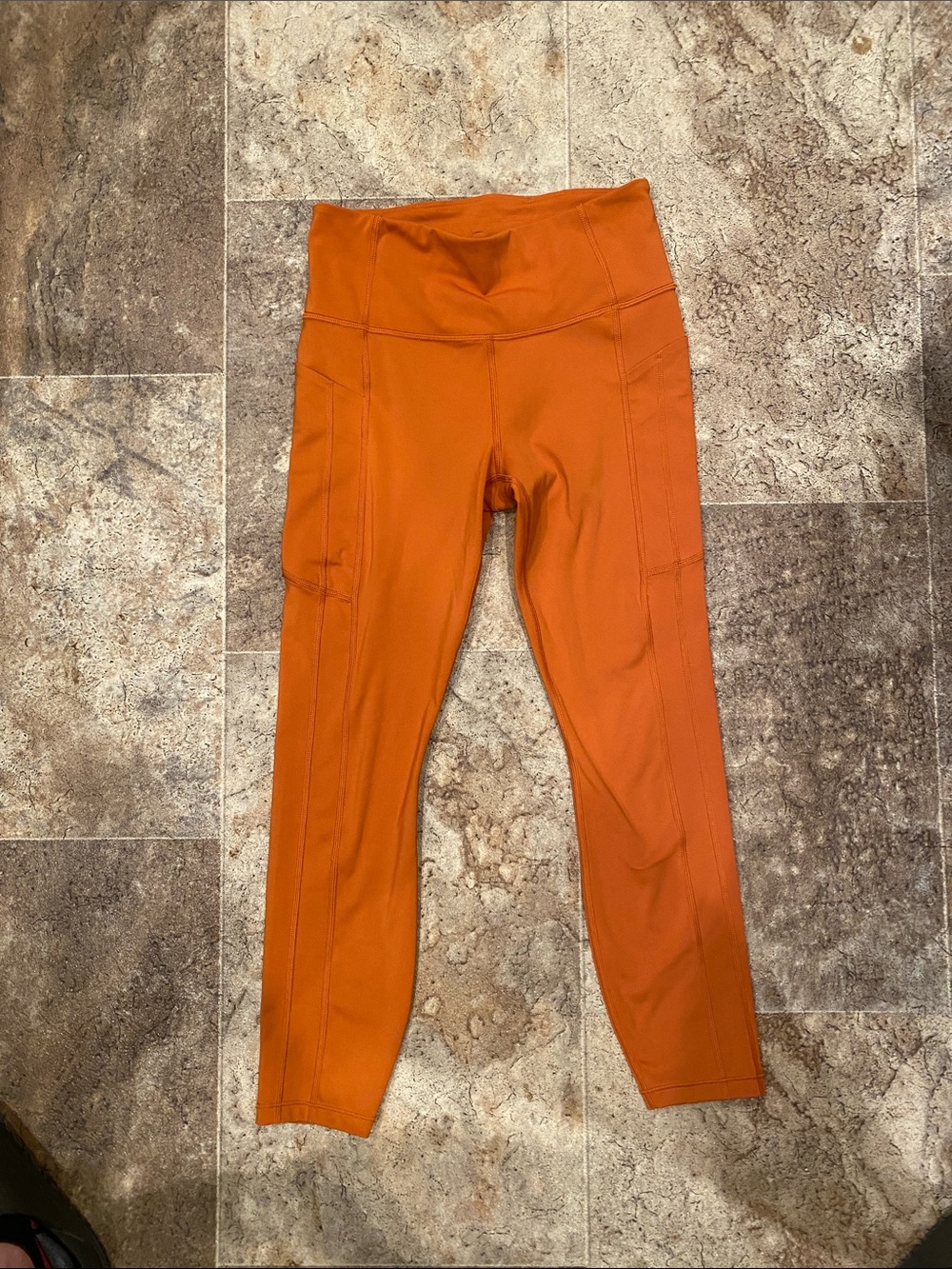 Athleta Orange High-Rise Performance Leggings, XS